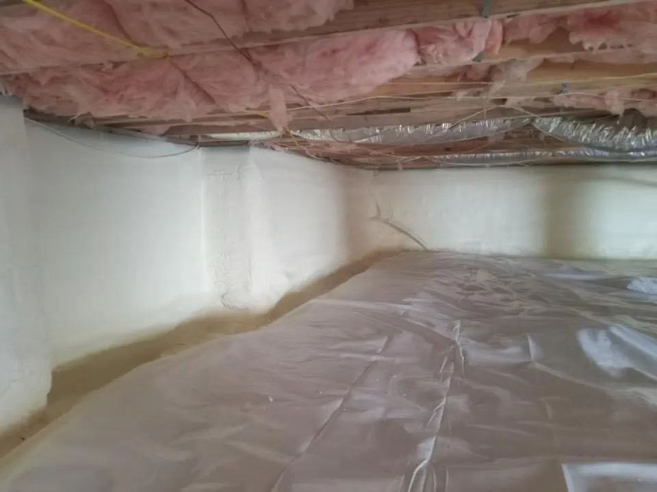 Crawl space encapsulation with closed-cell spray foam for Attic Insulation in Missouri City